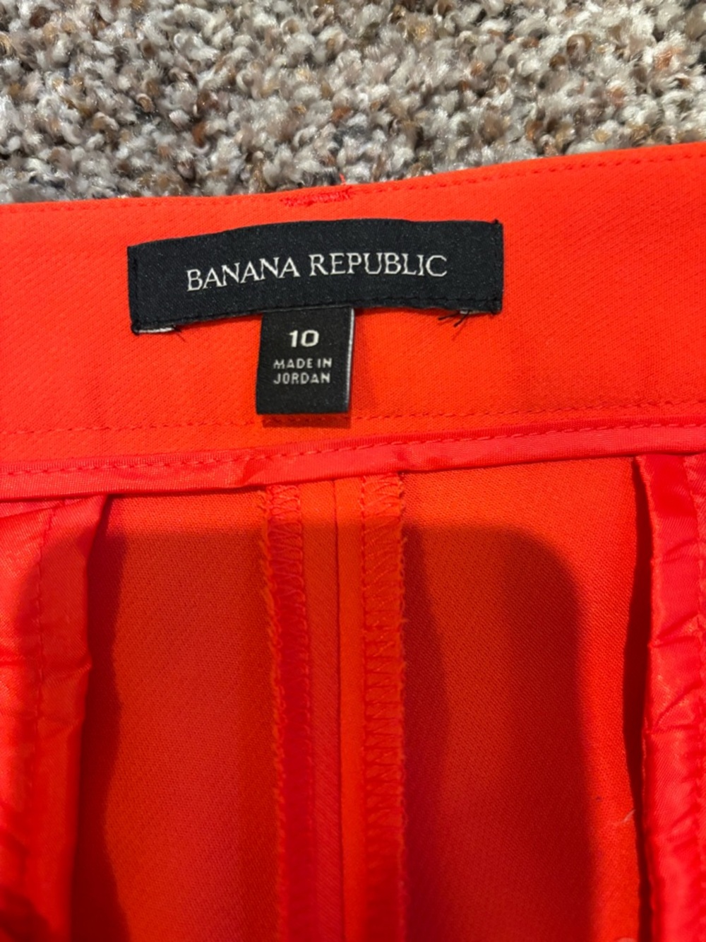 Banana Republic Vibrant Orange-Red Tailored Logan Pants NWOT - Picture 4 of 5